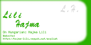 lili hajma business card